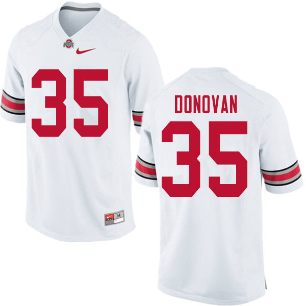 Ohio State Buckeyes #35 Luke Donovan College Football Jerseys Sale-White